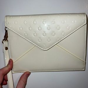 Pandora White Envelope Clutch Purse